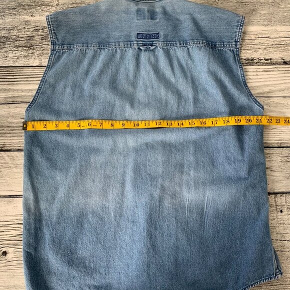 Vintage Caterpillar Denim Cut-Off Shirt - Picture 9 of 10